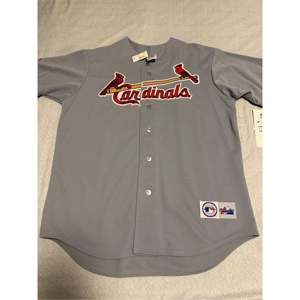 St. Louis Cardinals Size Large Mark McGwire Grey Jersey Majestic Vintage